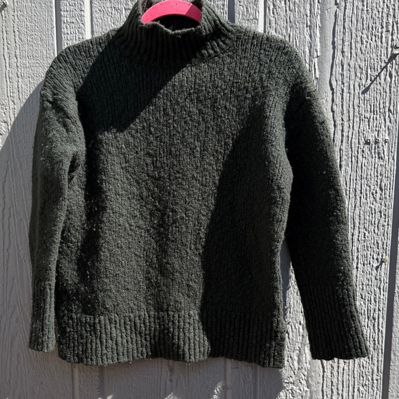 Vince Wool Blend Pullover Mock Neck Hunter Sweater, Size: M - Picture 2 of 13